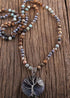 Boho Necklace, RH Precious Lava Stone, Tree of Life